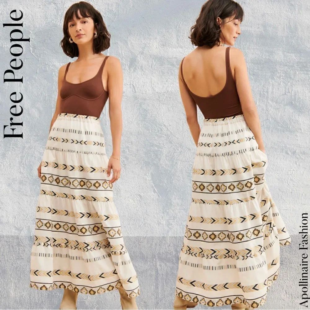 FREE PEOPLE BY KASIA THE YDRA MAXI SKIRT IN MEDIUM NWOT
